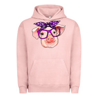 Pigment Salmon pig with bandana Urban Hoodie - RanaPortraitStore