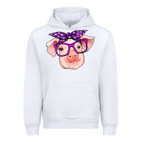 White pig with bandana Urban Hoodie - RanaPortraitStore