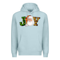 Blue Mist Christmas santa clause joy Premium Hoodie - AdoDesignShop