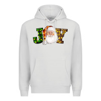 Dove Grey Christmas santa clause joy Premium Hoodie - AdoDesignShop