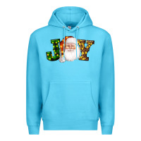 Ocean Blue Christmas santa clause joy Premium Hoodie - AdoDesignShop