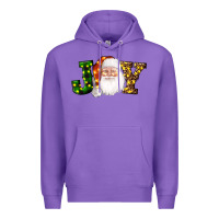 Purple Christmas santa clause joy Premium Hoodie - AdoDesignShop