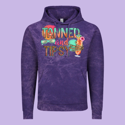 Tanned And Tipsy Vintage Hoodie Designed By Texasbilliewilder