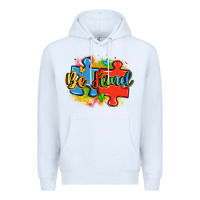 White be kind autism Premium Hoodie - LillyAllenDesigns