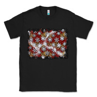 Black christmas snow crystals background Classic Tee - BundleAndBundleShop