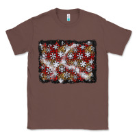 Chestnut christmas snow crystals background Classic Tee - BundleAndBundleShop