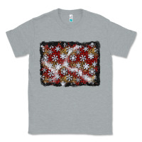 Heather Grey christmas snow crystals background Classic Tee - BundleAndBundleShop