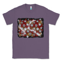 Lavender christmas snow crystals background Classic Tee - BundleAndBundleShop
