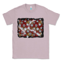 Lilac christmas snow crystals background Classic Tee - BundleAndBundleShop