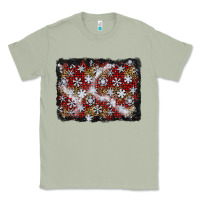 Matcha christmas snow crystals background Classic Tee - BundleAndBundleShop