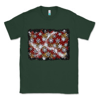 Sports Green christmas snow crystals background Classic Tee - BundleAndBundleShop