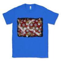 True Royal christmas snow crystals background Classic Tee - BundleAndBundleShop