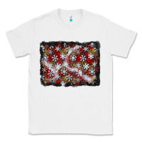 White christmas snow crystals background Classic Tee - BundleAndBundleShop