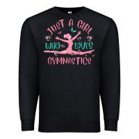 Black just a girl who loves gymnastics Premium Sweatshirt - MaliasSmallBusiness