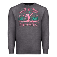 Charcoal Heather just a girl who loves gymnastics Premium Sweatshirt - MaliasSmallBusiness
