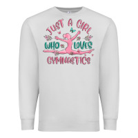 Dove Grey just a girl who loves gymnastics Premium Sweatshirt - MaliasSmallBusiness