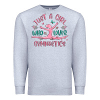 Heather Grey just a girl who loves gymnastics Premium Sweatshirt - MaliasSmallBusiness