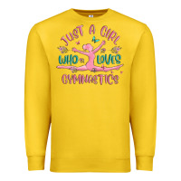 Lemon just a girl who loves gymnastics Premium Sweatshirt - MaliasSmallBusiness