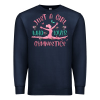 Navy just a girl who loves gymnastics Premium Sweatshirt - MaliasSmallBusiness