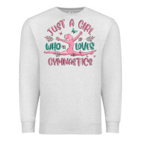 Oatmeal Heather just a girl who loves gymnastics Premium Sweatshirt - MaliasSmallBusiness