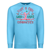 Ocean Blue just a girl who loves gymnastics Premium Sweatshirt - MaliasSmallBusiness
