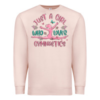 Pale Pink just a girl who loves gymnastics Premium Sweatshirt - MaliasSmallBusiness