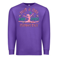 Purple just a girl who loves gymnastics Premium Sweatshirt - MaliasSmallBusiness