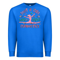 True Royal just a girl who loves gymnastics Premium Sweatshirt - MaliasSmallBusiness