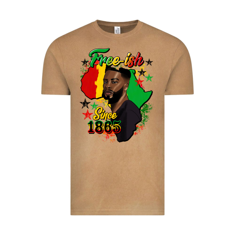 Free Ish Since 1865 Black Man Vintage Tee by HRA Design Shop | Teevron