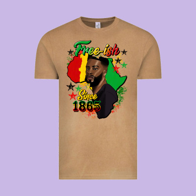 Free Ish Since 1865 Black Man Vintage Tee Designed By Hra Design Shop