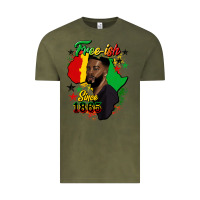 Vintage Olive free ish since 1865 black man Vintage Tee - HRA Design Shop
