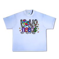 Grape Ice love need no words Urban Heavy Tee - SublimationCraftShop