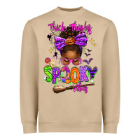 Mushroom Thick Thighs Spooky Vibes Heavyweight Sweatshirt - texasbilliewilder
