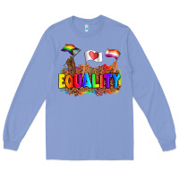 Colony Blue equality pride flags Long Sleeve Tee - AdoDesignShop