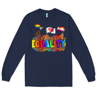 Navy equality pride flags Long Sleeve Tee - AdoDesignShop