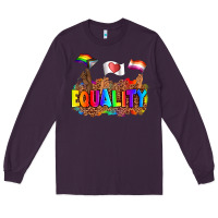 Plum equality pride flags Long Sleeve Tee - AdoDesignShop
