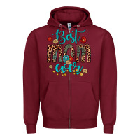 Burgundy best mom ever Zipper Hoodie - Artiststas