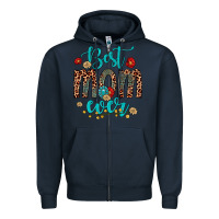 Navy best mom ever Zipper Hoodie - Artiststas