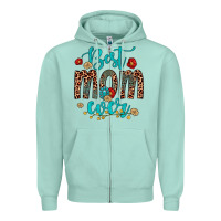 Seafoam best mom ever Zipper Hoodie - Artiststas