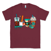 Burgundy math teacher coffee cups Classic Tee - AdoDesignShop