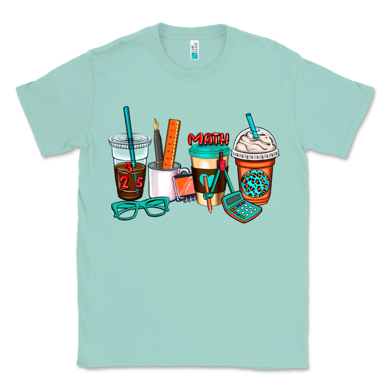 Math Teacher Coffee Cups Classic Tee by AdoDesignShop | Teevron