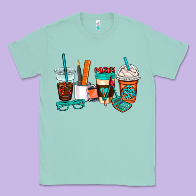 Math Teacher Coffee Cups Classic Tee Designed By Adodesignshop