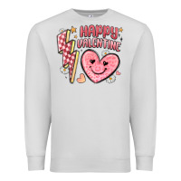 Dove Grey happy valentine heart Premium Sweatshirt - MaliasSmallBusiness