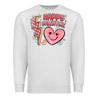 Oatmeal Heather happy valentine heart Premium Sweatshirt - MaliasSmallBusiness