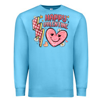 Ocean Blue happy valentine heart Premium Sweatshirt - MaliasSmallBusiness