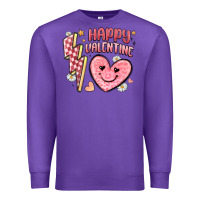 Purple happy valentine heart Premium Sweatshirt - MaliasSmallBusiness