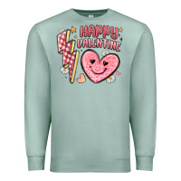 Seafoam happy valentine heart Premium Sweatshirt - MaliasSmallBusiness