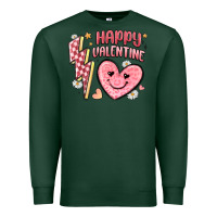 Sports Green happy valentine heart Premium Sweatshirt - MaliasSmallBusiness