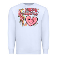 White happy valentine heart Premium Sweatshirt - MaliasSmallBusiness