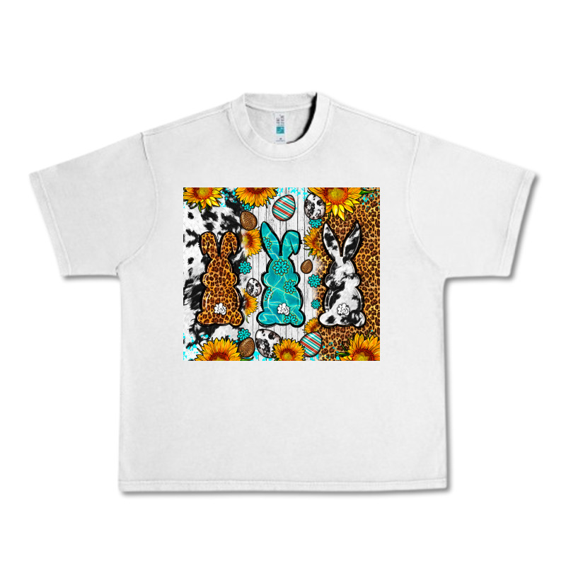 Easter Bunnies Leopard Cowhide Tumbler Easter Day Urban Heavy Tee by Neo Western | Teevron